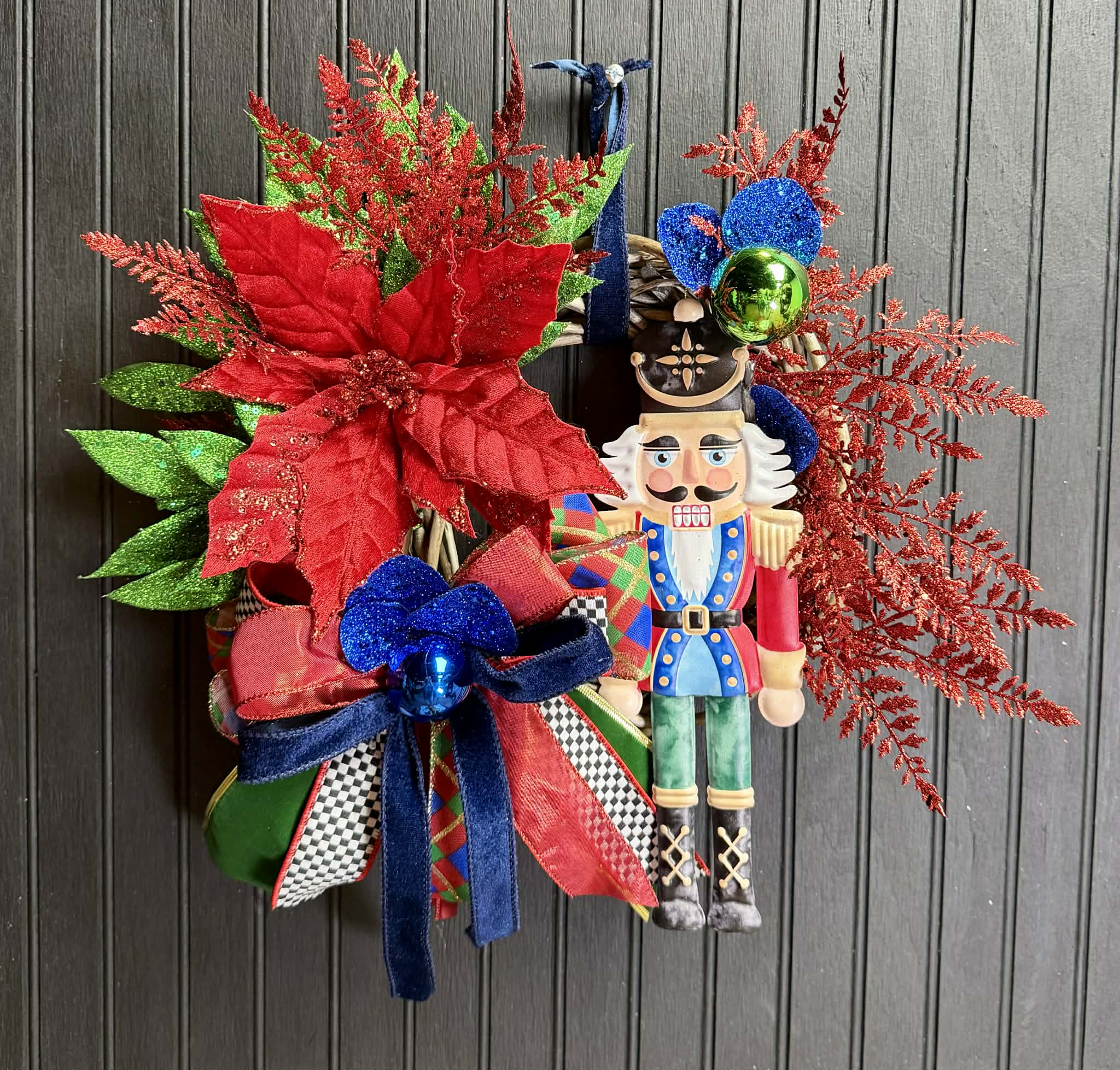 Nutcracker 12" Wicker Base Wreath