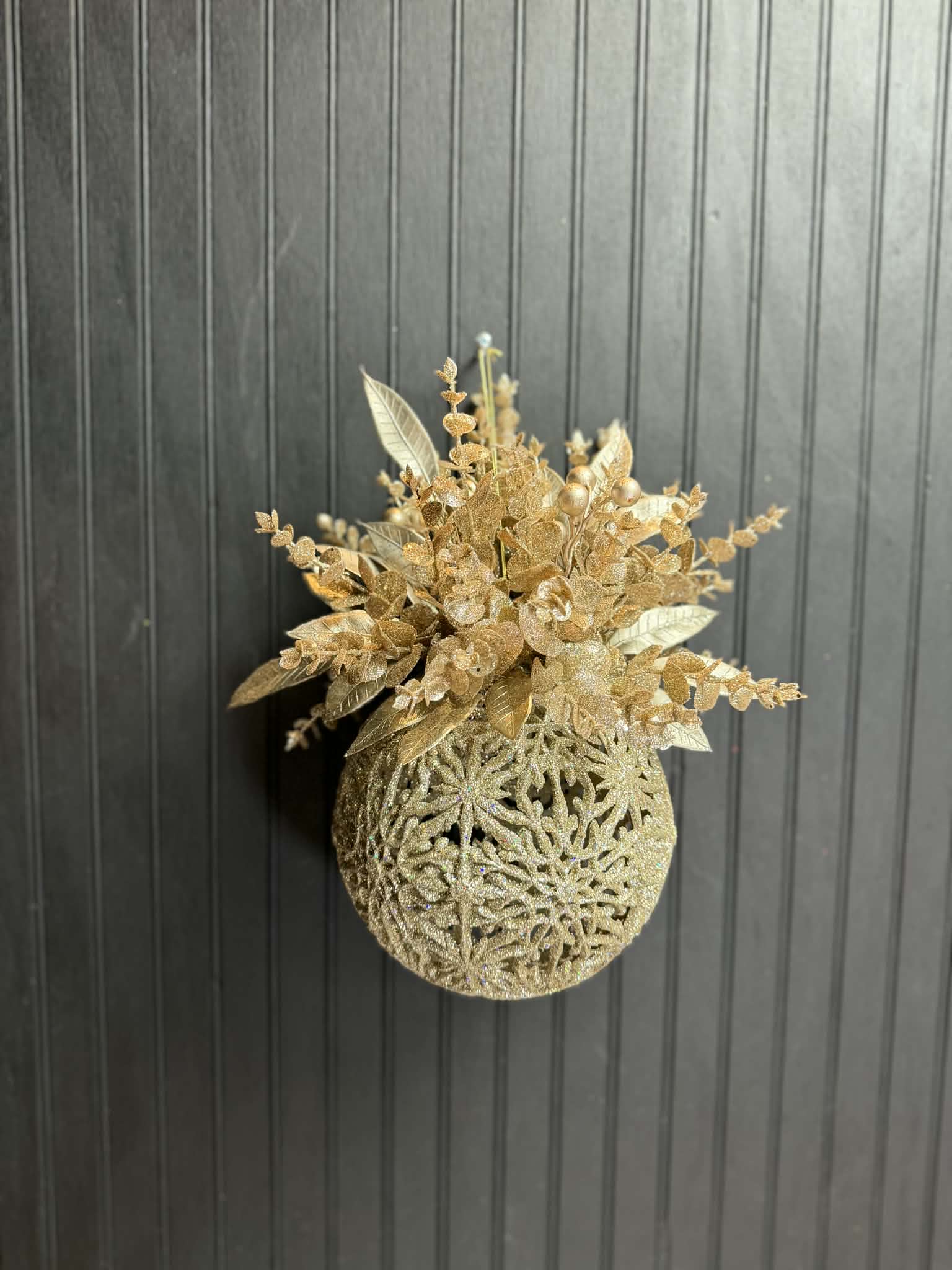 Fancy Gold with Added Gold Sprays Ornament