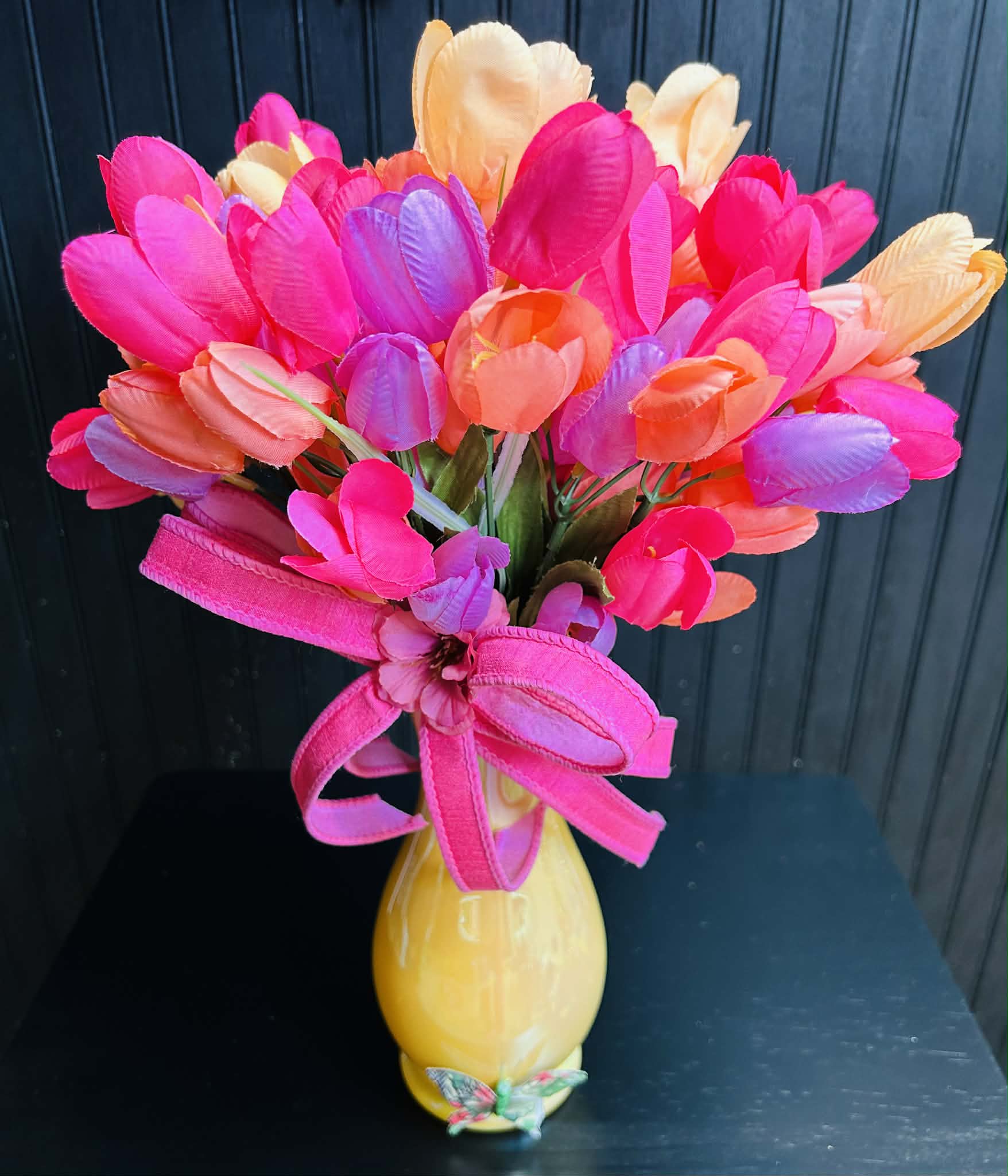 Spring Colorful Tulips Centerpiece